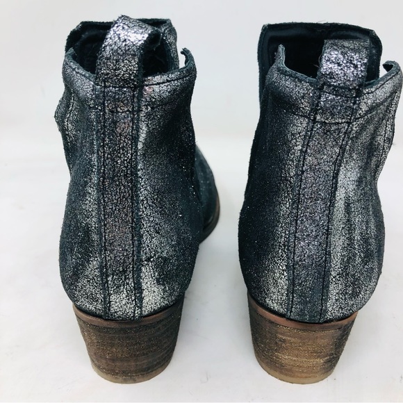 Diba True Stop By Metallic Black Ankle Boots - Picture 7 of 11
